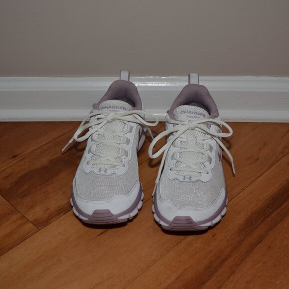 Under Armour Charged Assert 9 "White/Pink" Women's Running Shoe, sz 8.5 - Picture 1 of 10